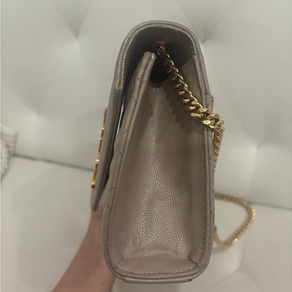 Yves Saint Laurent Beige Quilted Leather Shoulder Bag - Picture 3 of 10